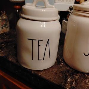 Rae Dunn Large Letter Tea Canister